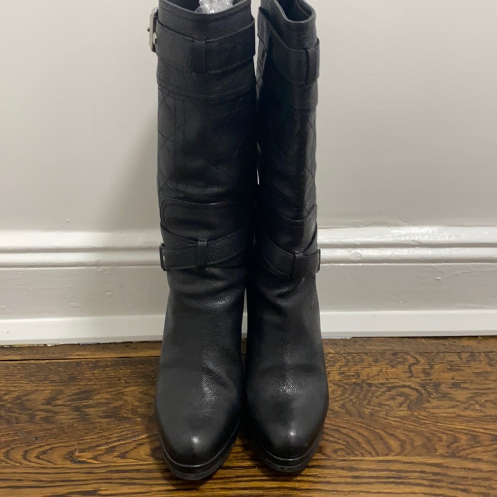 Christian Dior black leather wedge boots - Picture 3 of 14